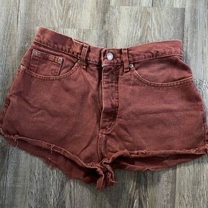 Lee Burgundy Shorts Size 27